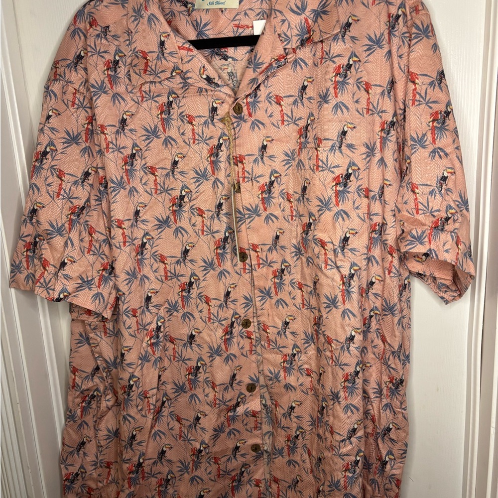 Caribbean Powder Pink Silk Blend Shirt